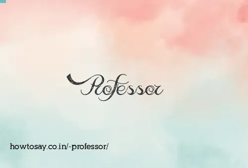  Professor