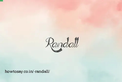  Randall