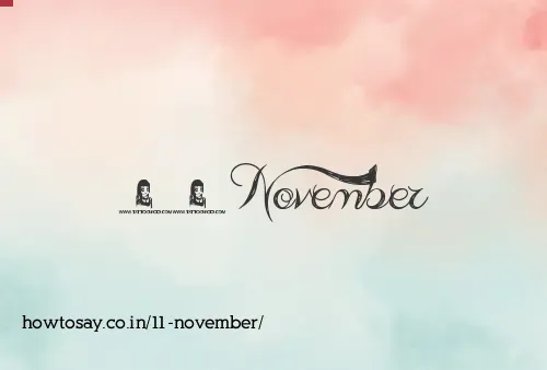 11 November