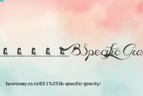 65.1 Specific Gravity