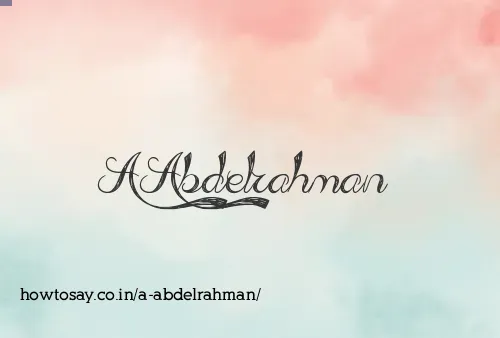 A Abdelrahman