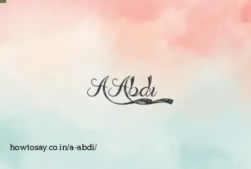 A Abdi