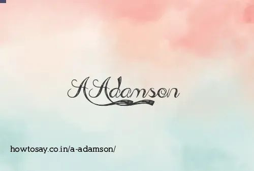 A Adamson