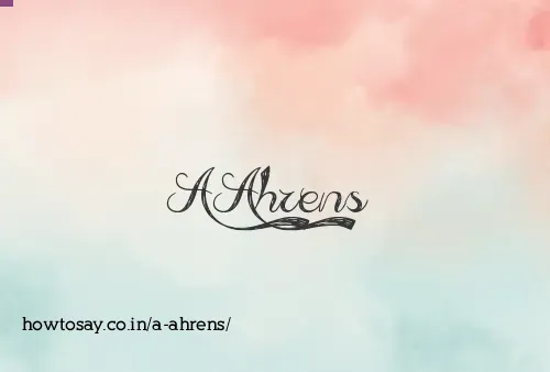 A Ahrens
