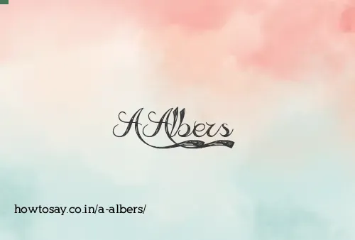 A Albers