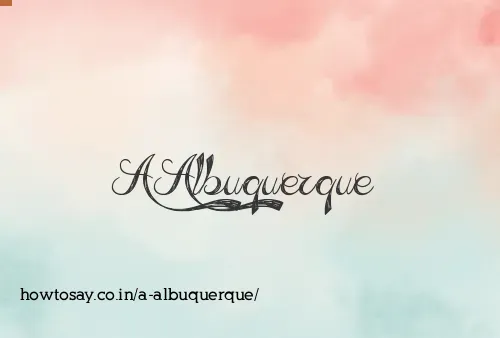 A Albuquerque