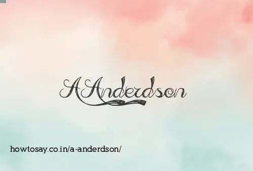 A Anderdson