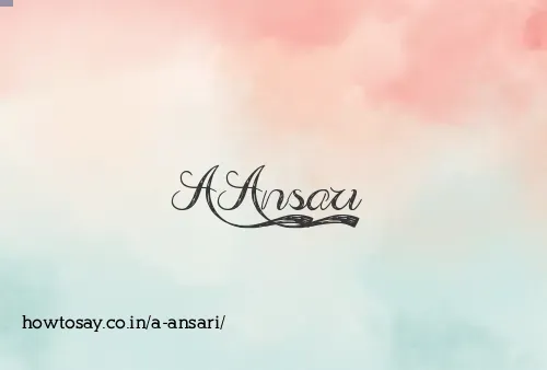 A Ansari
