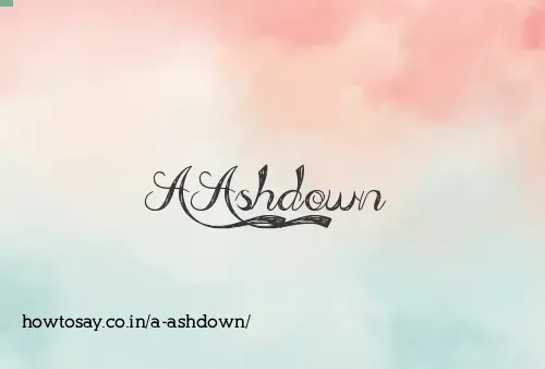 A Ashdown