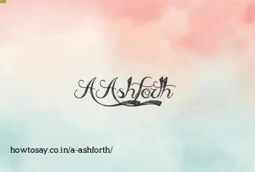 A Ashforth