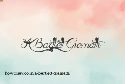 A Bartlett Giamatti