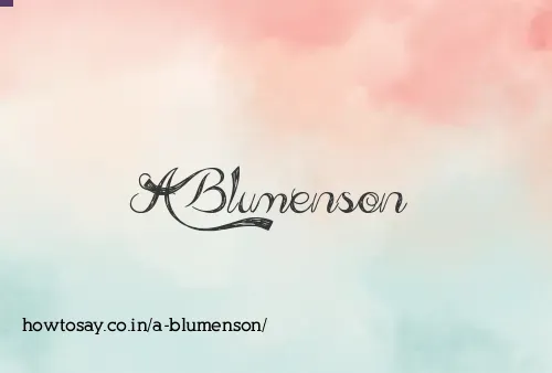A Blumenson