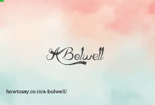 A Bolwell