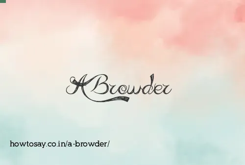 A Browder