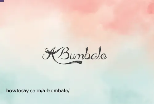 A Bumbalo