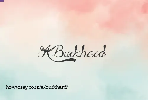 A Burkhard