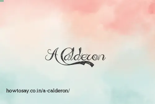 A Calderon