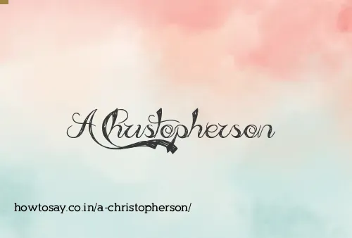A Christopherson