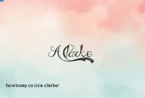 A Clarke