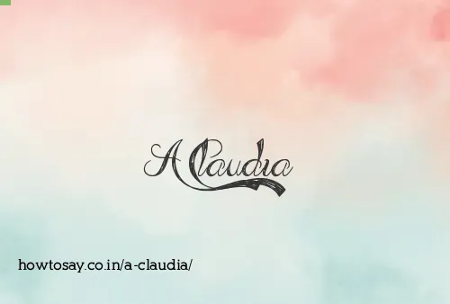 A Claudia