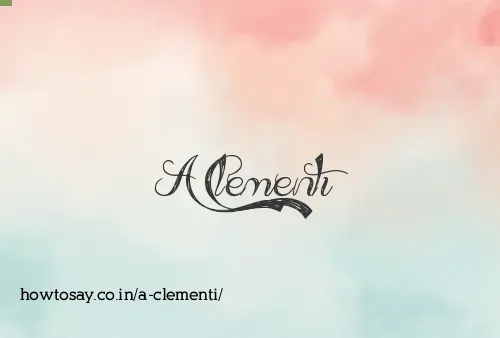 A Clementi