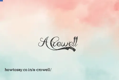 A Crowell