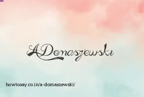 A Domaszewski