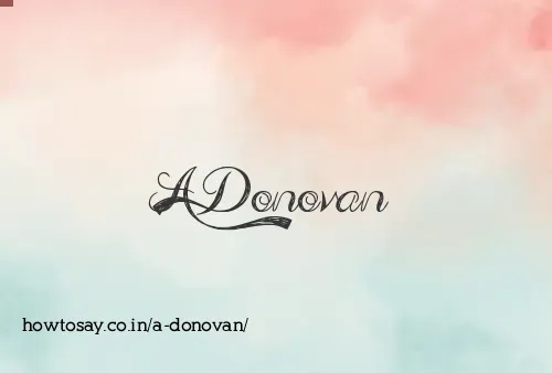 A Donovan