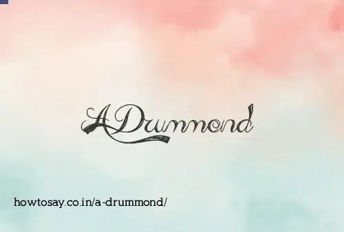 A Drummond