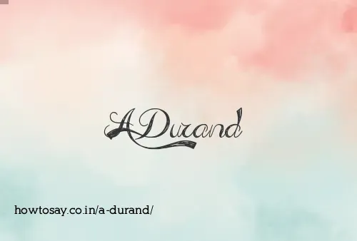 A Durand