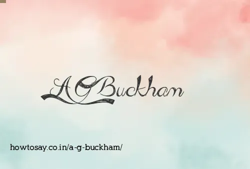 A G Buckham