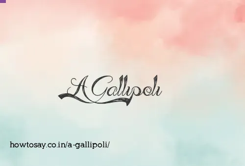 A Gallipoli