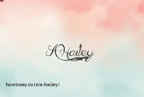 A Hailey