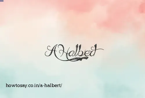 A Halbert