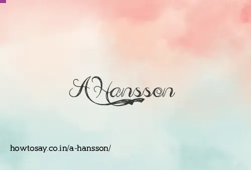 A Hansson
