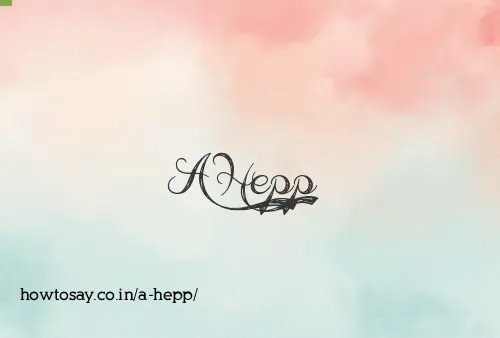 A Hepp