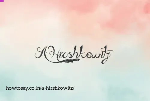 A Hirshkowitz