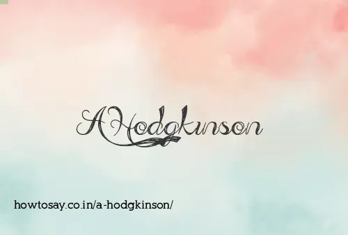 A Hodgkinson