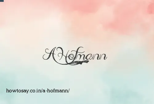 A Hofmann
