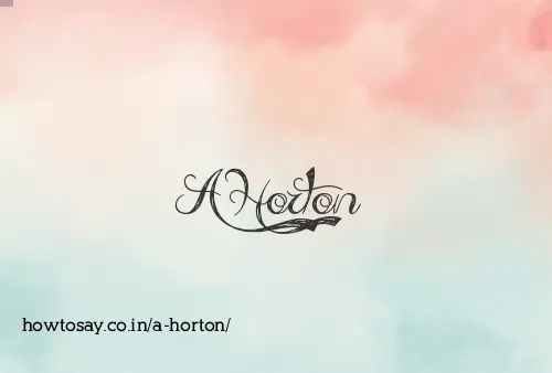 A Horton