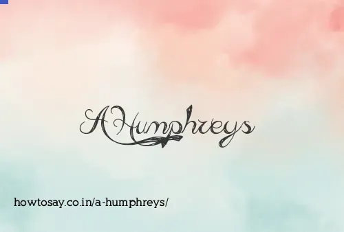 A Humphreys