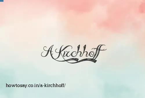 A Kirchhoff