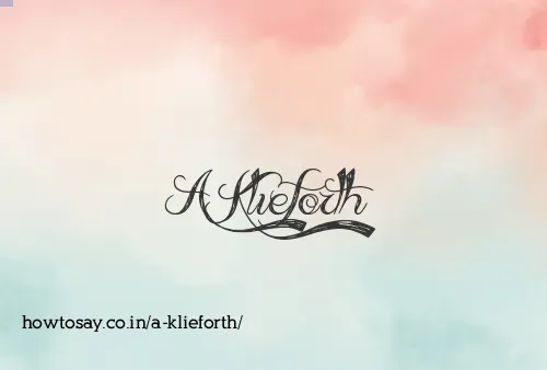 A Klieforth