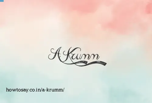 A Krumm
