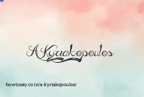 A Kyriakopoulos