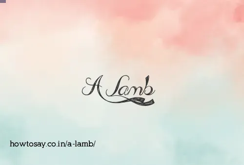 A Lamb
