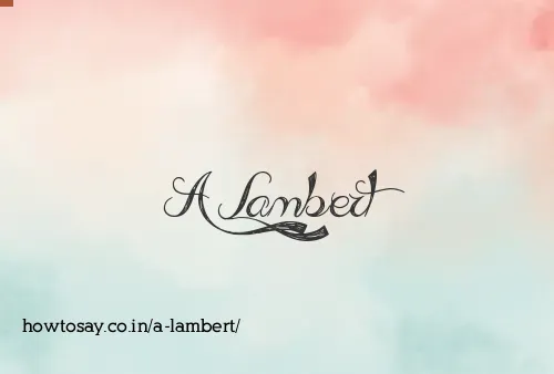A Lambert