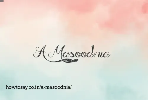 A Masoodnia