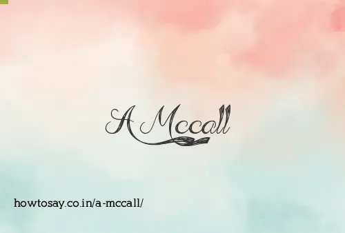 A Mccall