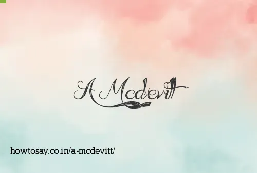 A Mcdevitt